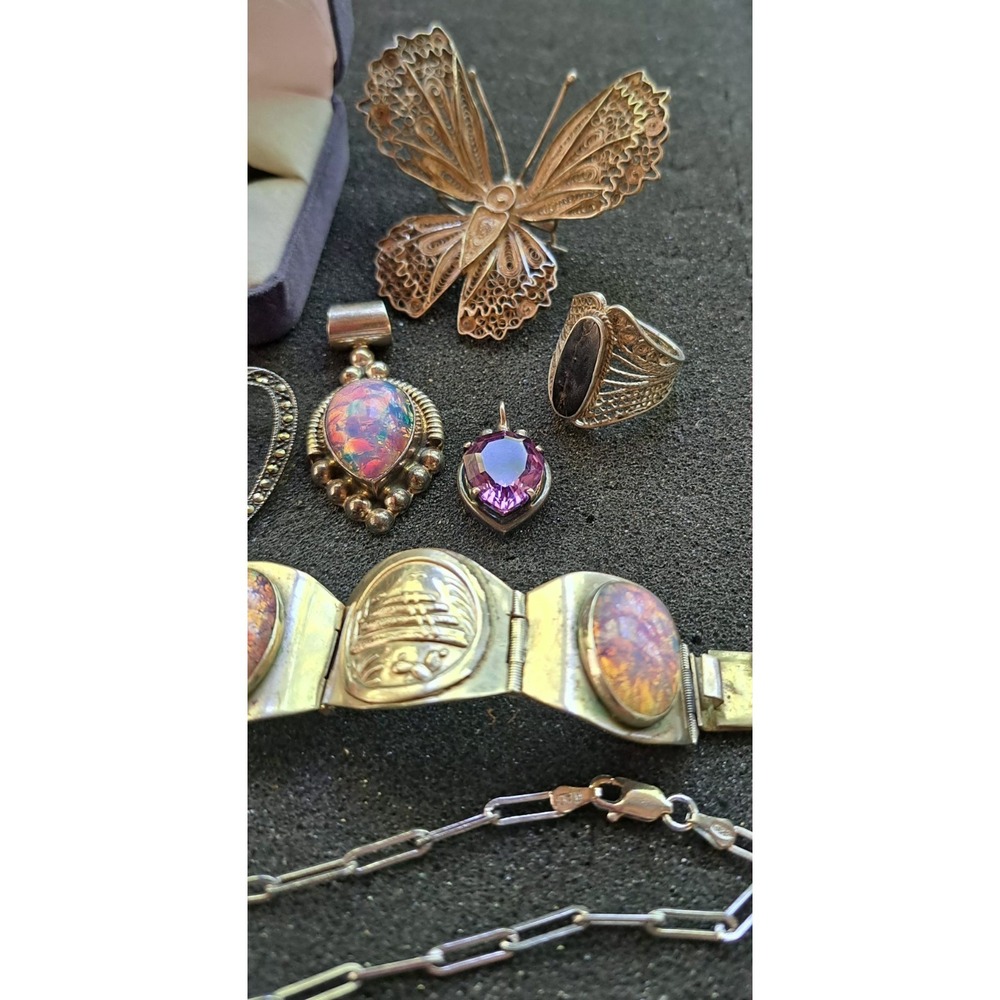 Vtg Jewelry Lot ALL Sterling 925 ~All Wearable~ Not Scrap 114.4 G - Picture 2 of 12